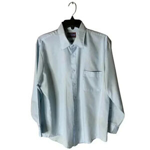 JC Penny Lustre Silk Dress Shirt Men's Size 16.5 Long Sleeve Button Front Pocket